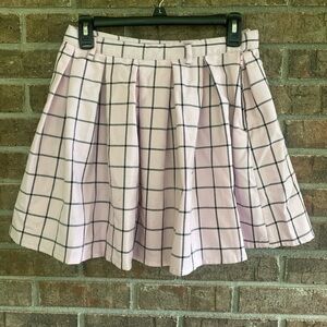 Hot Topic Light Pink Plaid Mini Skirt